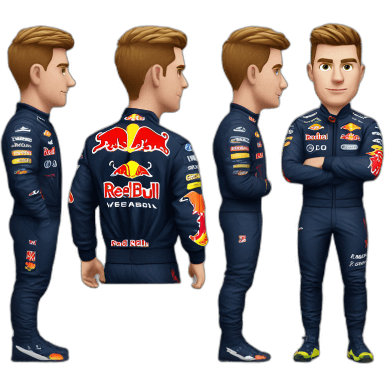 max verstappen avec une veste redbull emoji