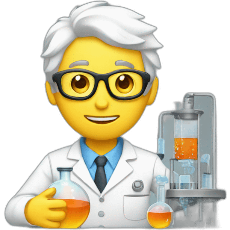 cientifico haciendo un experimento emoji