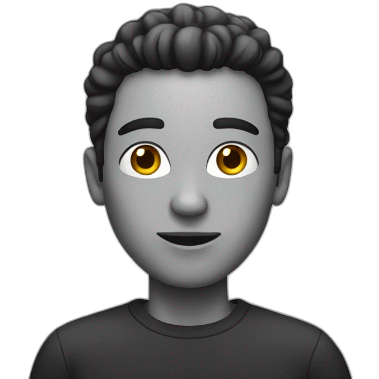 Black white dude emoji