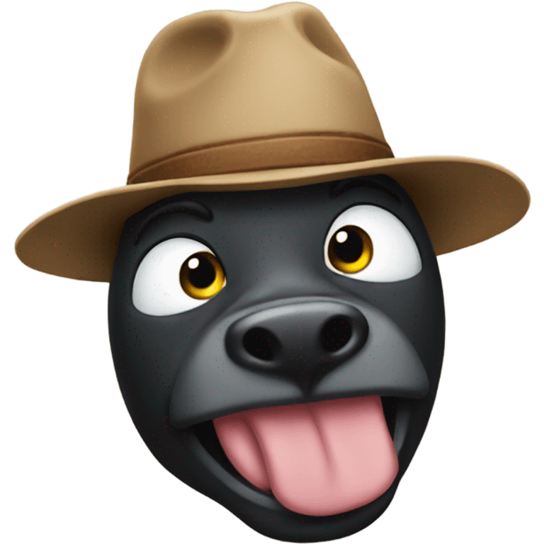 Emoji that takes off a cowbuy hat emoji