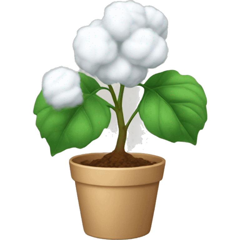 cotton plant  is drinking water emoji