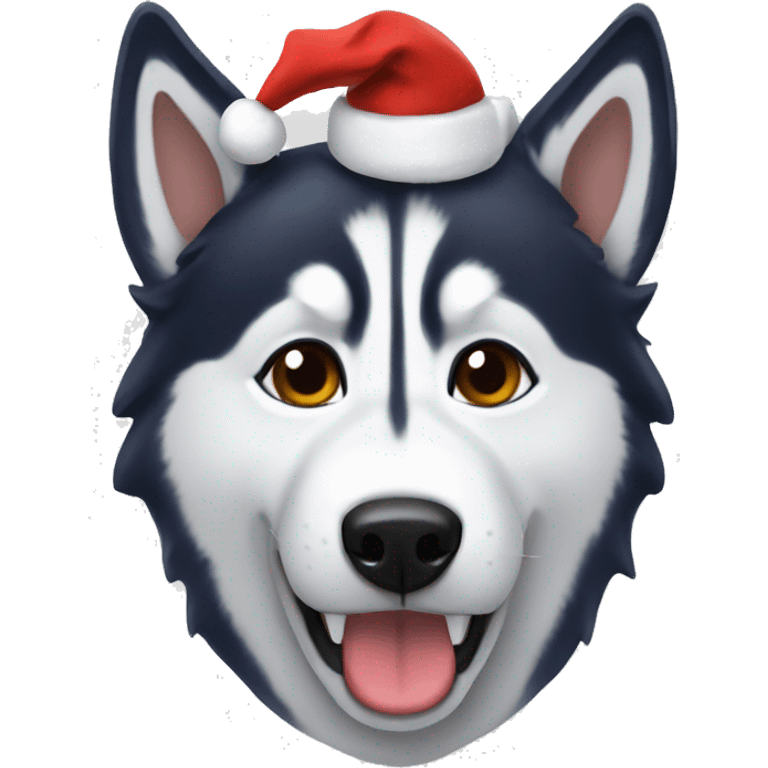 Husky Christmas  emoji