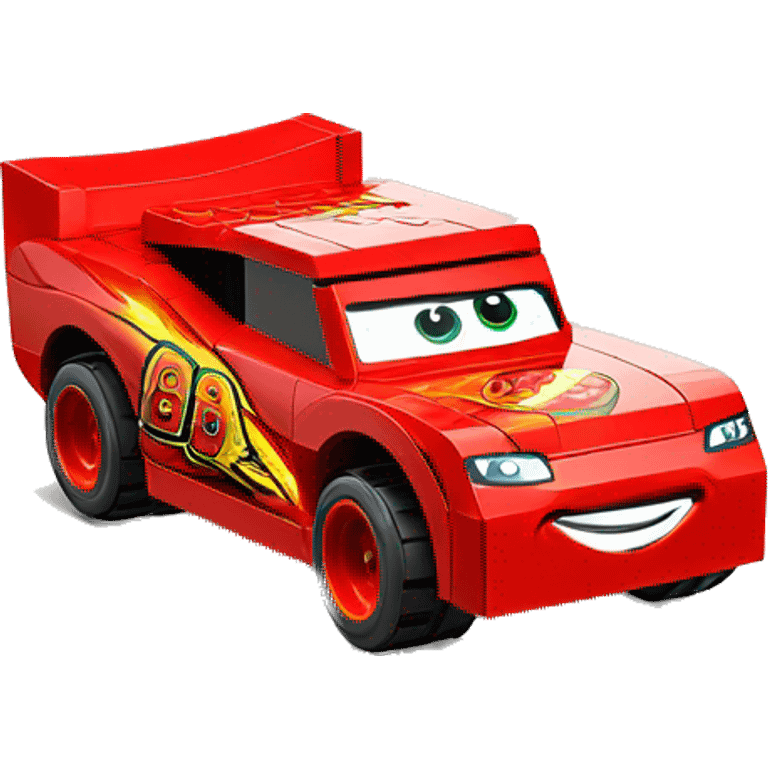 Lightning mcqueen in lego emoji