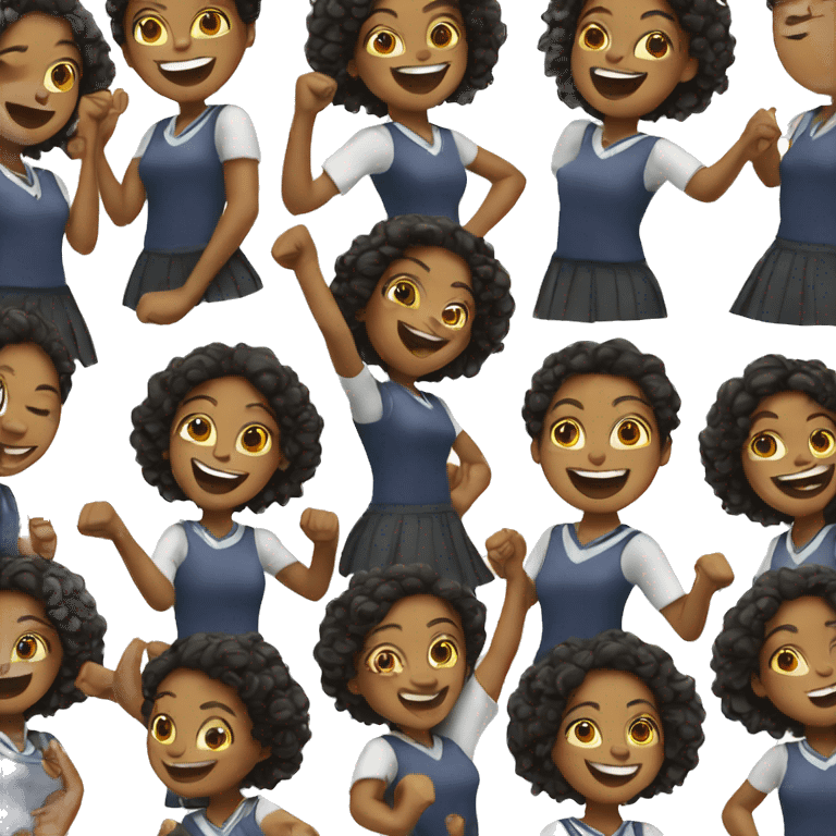 Black girl cheering emoji