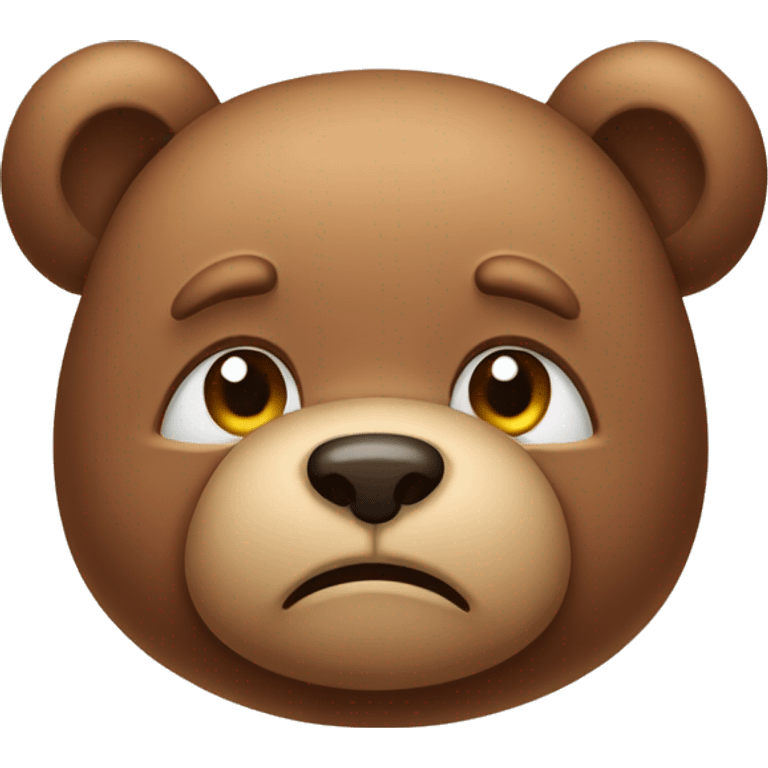 cute frowning teddy bear emoji