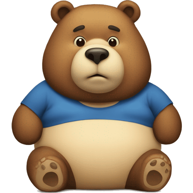 chubby bear with a belly emoji