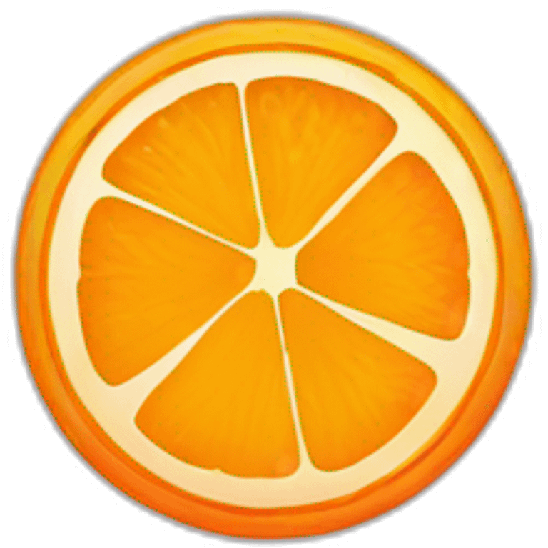 an orange coin emoji