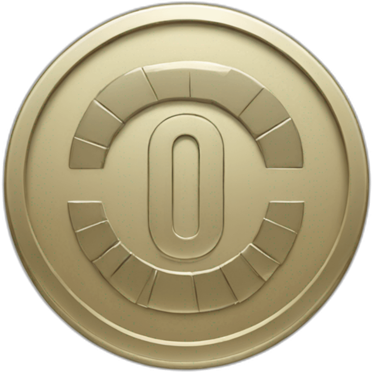 a minimal coin with 0 label emoji