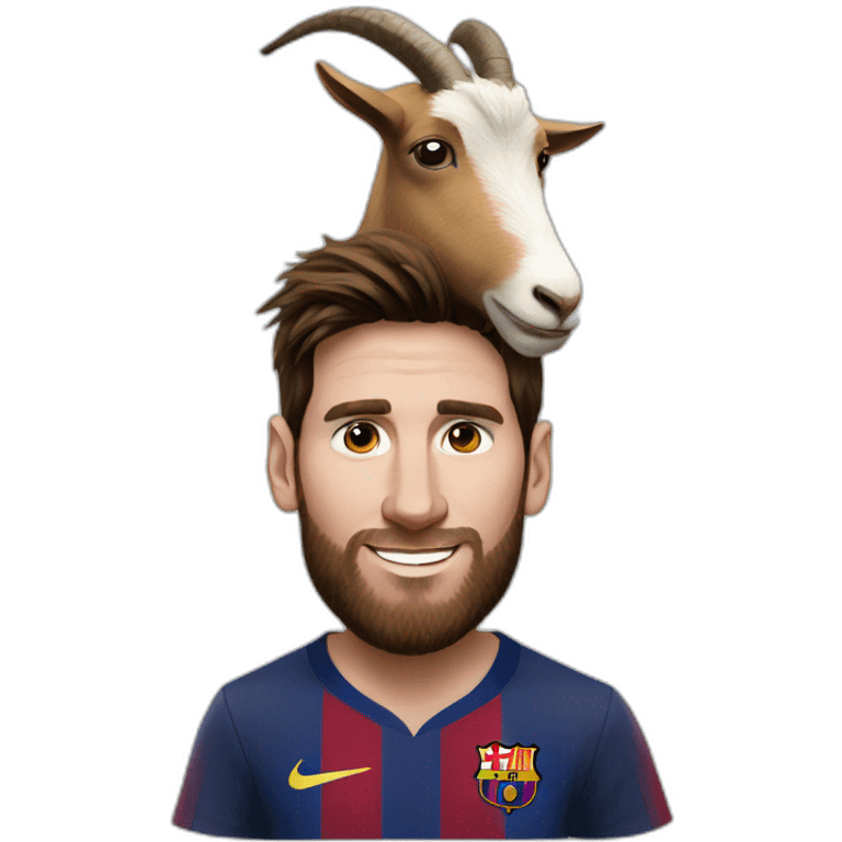 Messi on a goat emoji