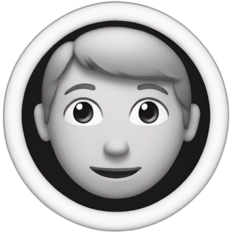 The world in black and white emoji