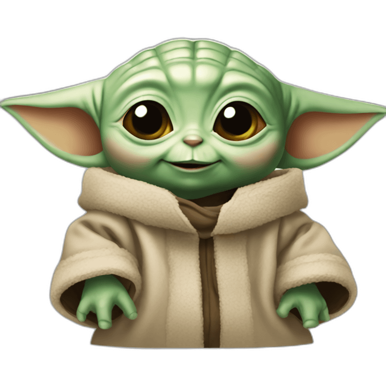 baby yoda smiling emoji