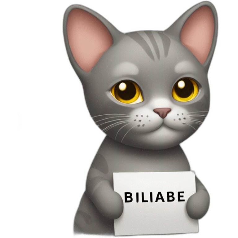 cat holding sign that says "Billable" emoji