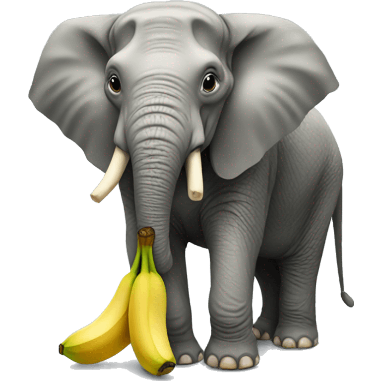 Elephant eating a banana emoji