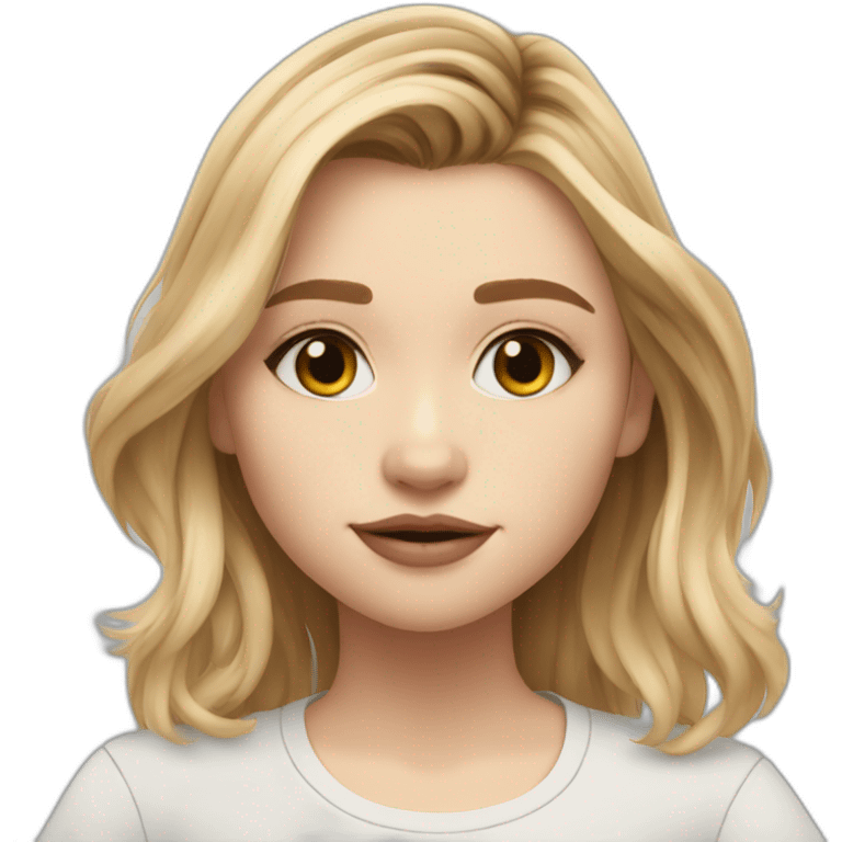 chloë grace moretz cartoon wearing tee emoji