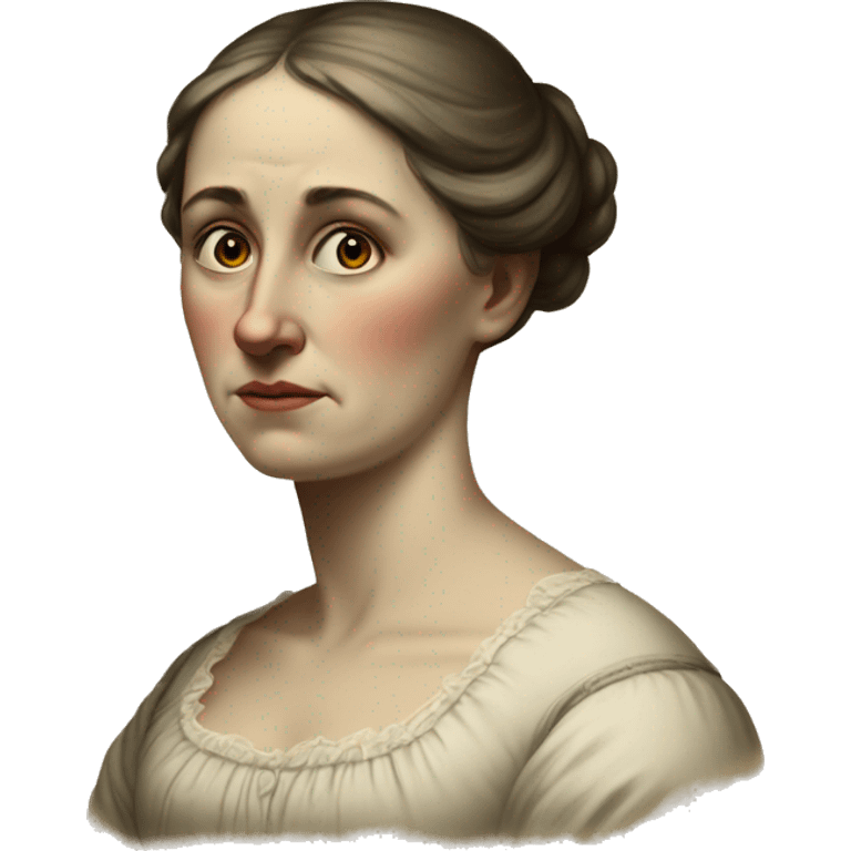 sad, white woman, 1800s, emoji