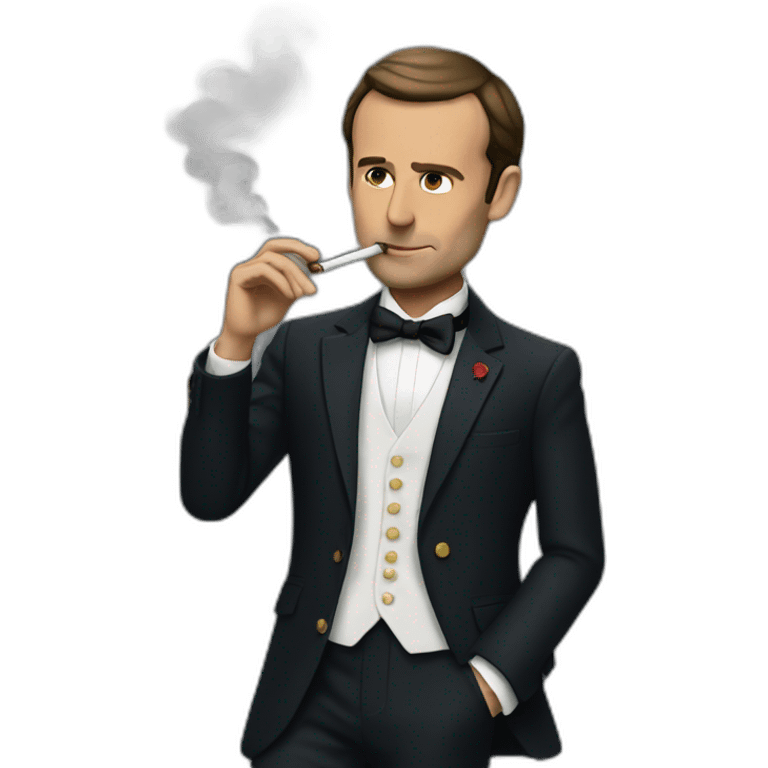 macron smoking emoji