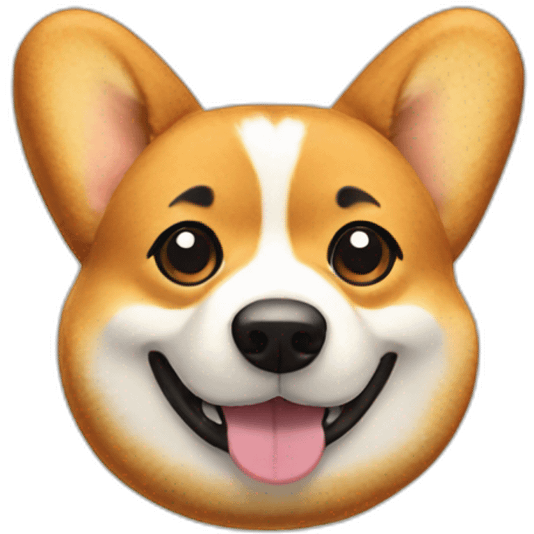 corgi shaped like bread emoji