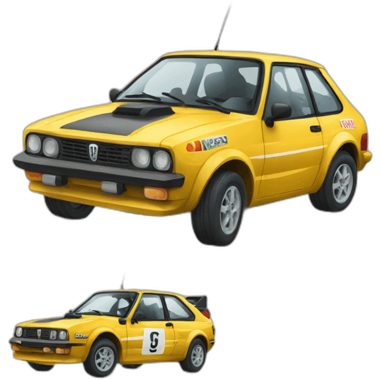 Voiture de rallye emoji