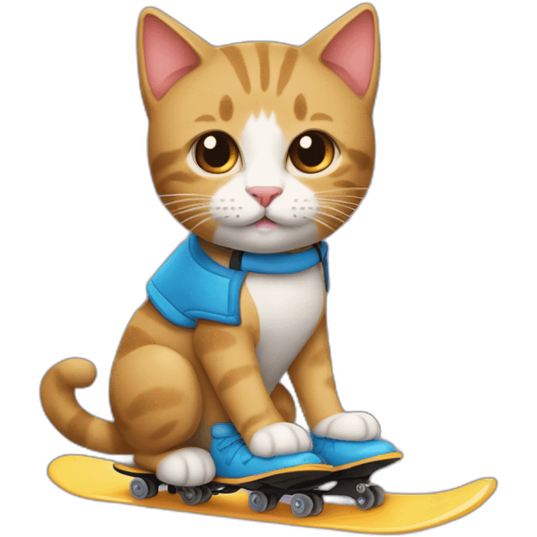 gato con patineta emoji