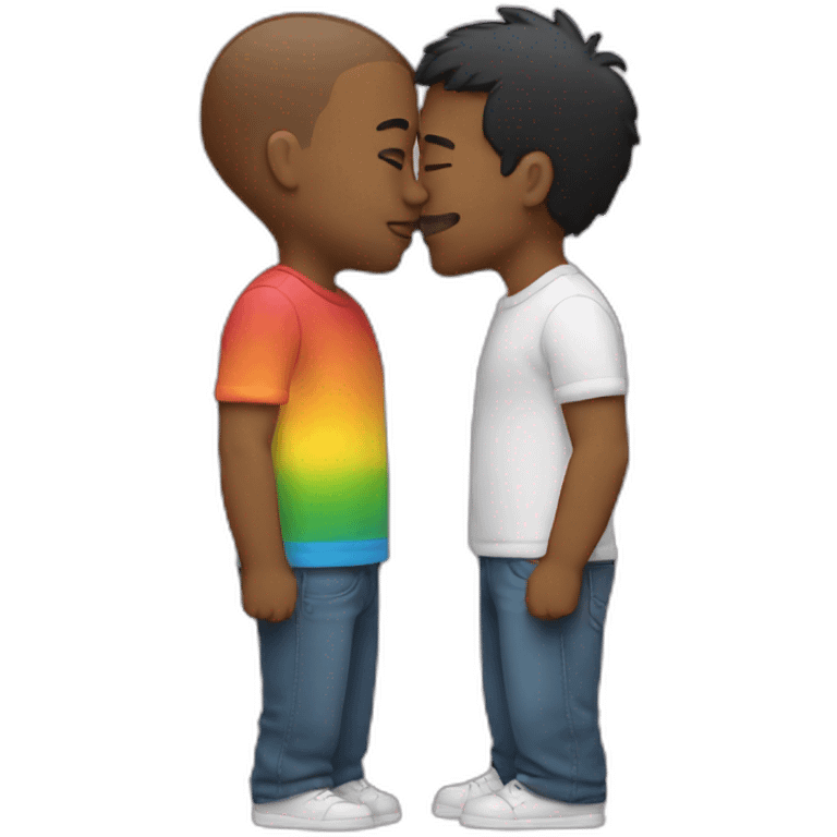 Gay kiss love emoji