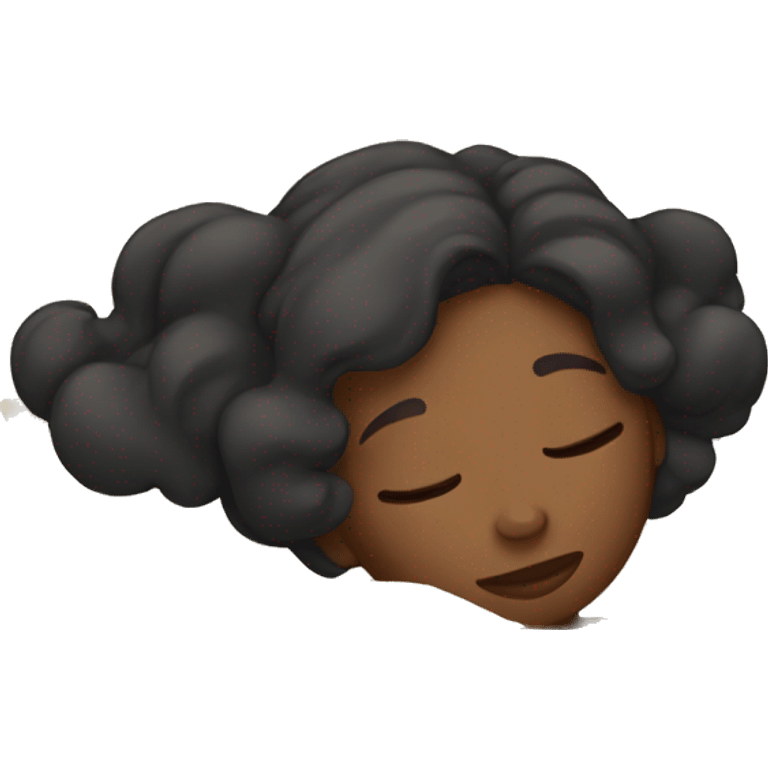 Black girl sleeping with blanket emoji