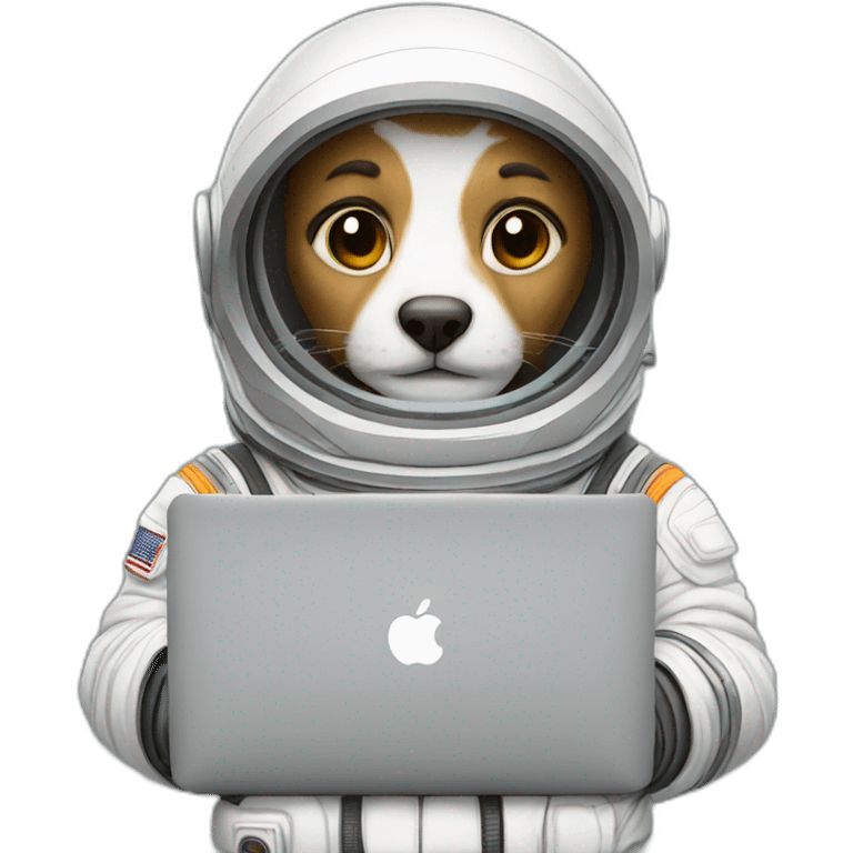 astronaut with hoodie and a macbook emoji