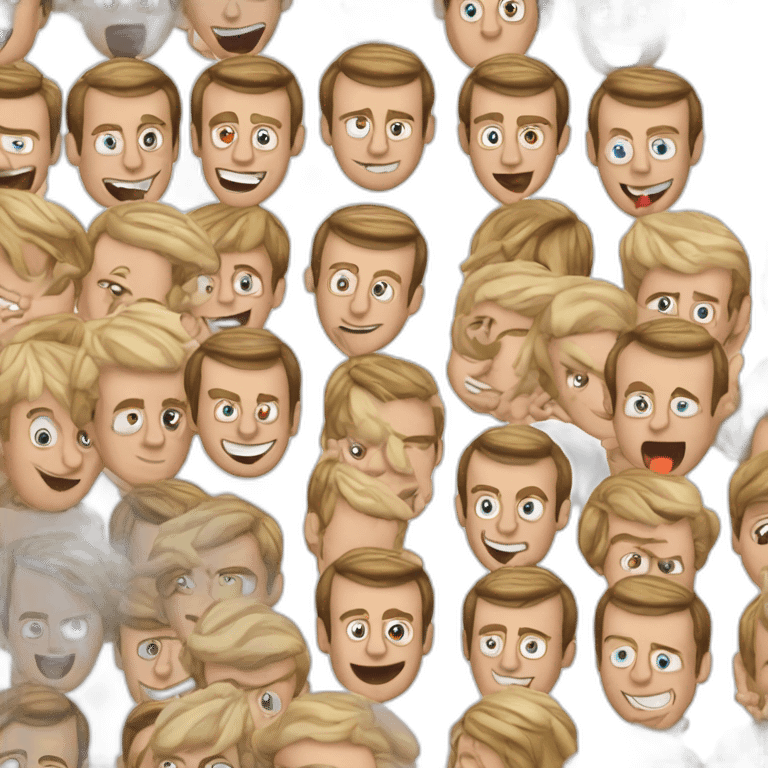 Emmanuel Macron en pleur emoji