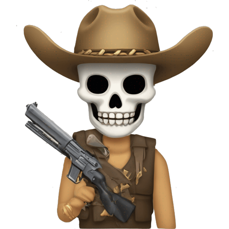 Calavera con muletas de armas emoji