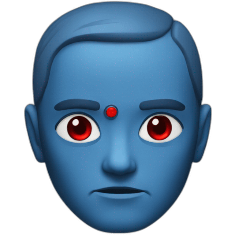 Thrawn with red eyes and blue skin emoji