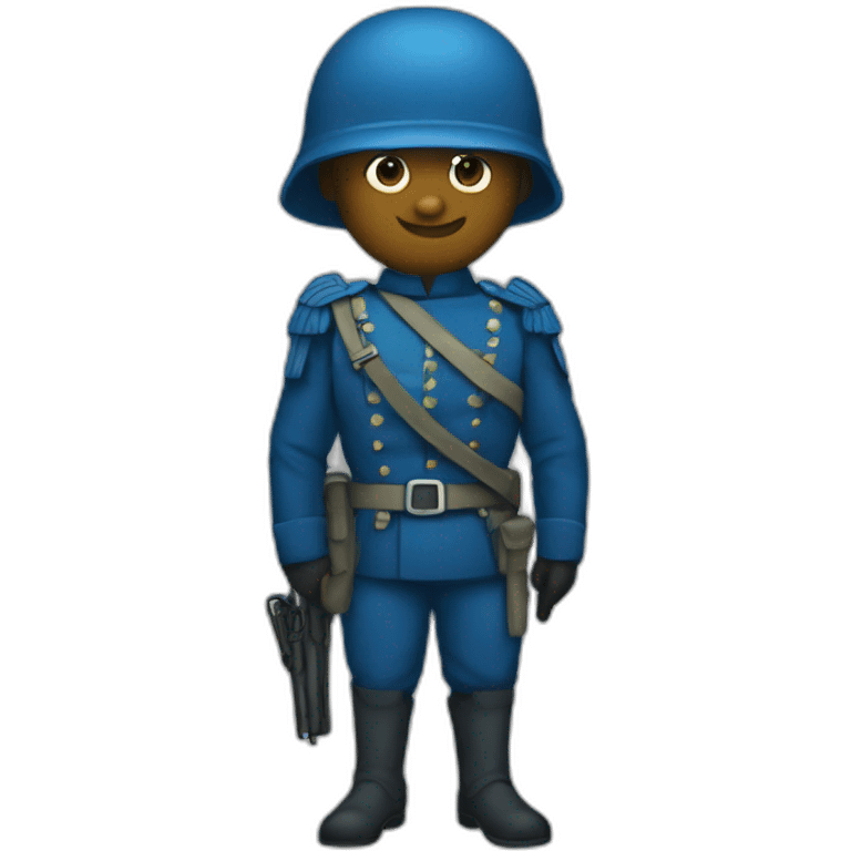 blue soldier emoji