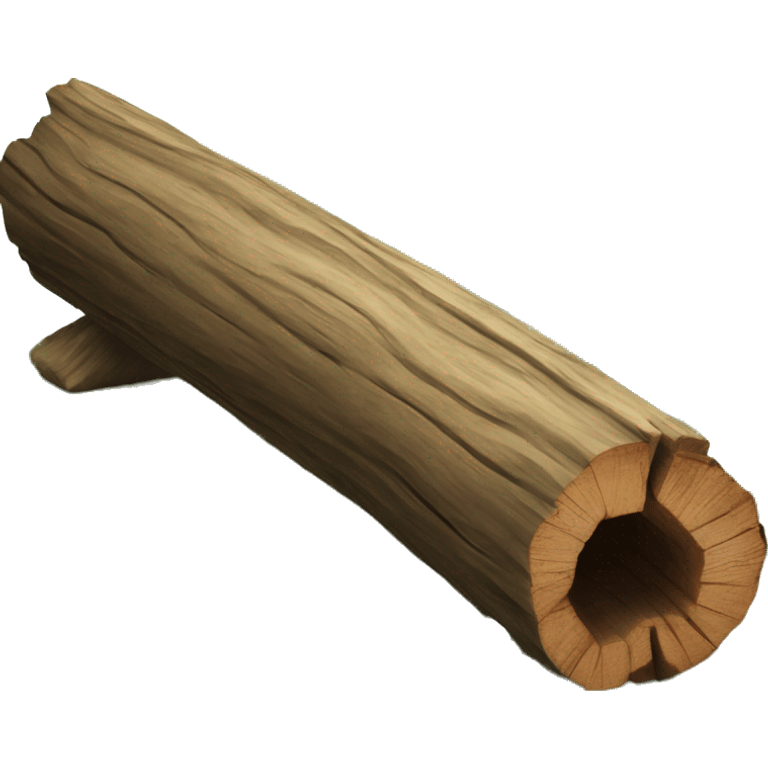 a log with foliage and a frame of view emoji