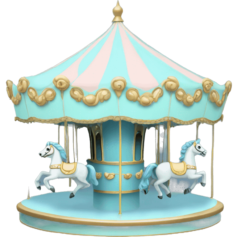 Pastel blue carousel emoji