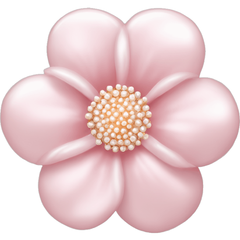 Pearl light pink flower emoji