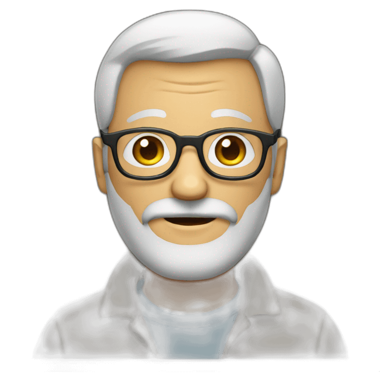 old man with glasses and a beard emoji