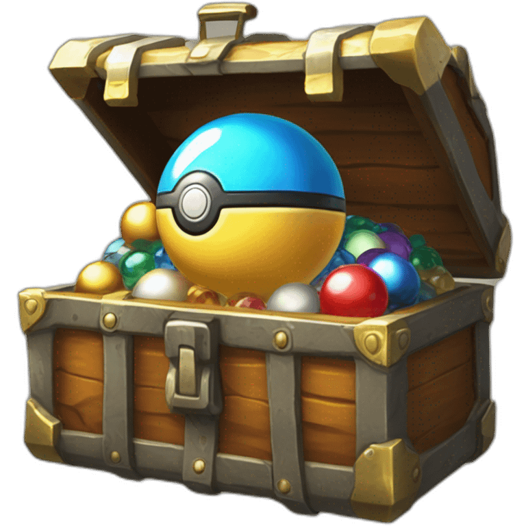 Pokemon Game LootCase Color Obsidian Rich Treasure Legendary Epic Pokeballs and Pokemons Inside this have Shiny Glow emoji