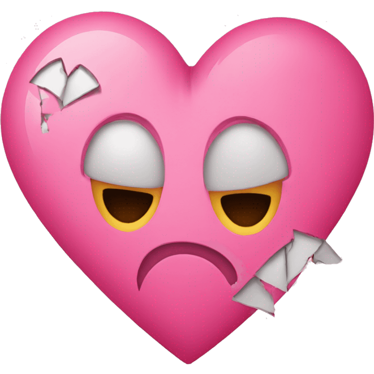 Pink broken heart emoji