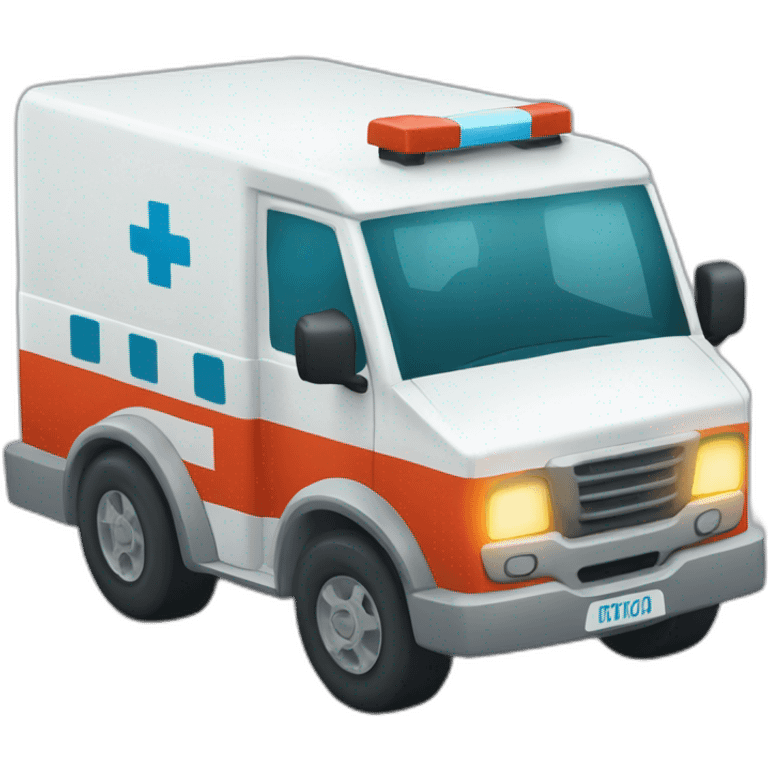 Técnico de ambulancia llegando al hospital  emoji