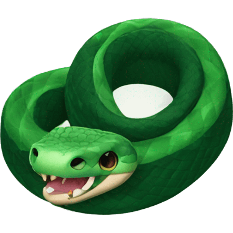 A Snake Wearing a Slytherin Scarf emoji