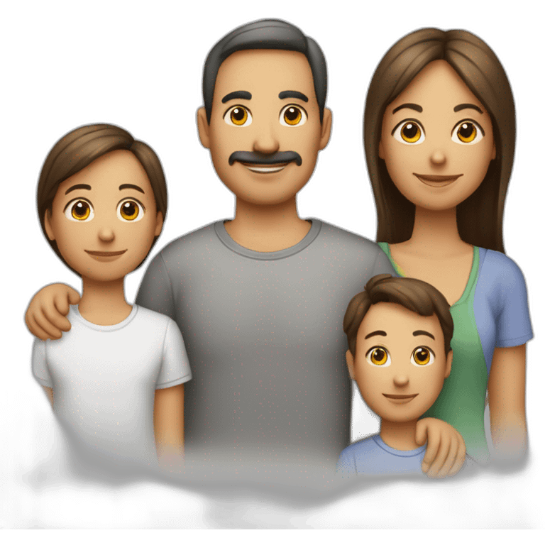 Famille 4 personne 1 fils 1 fille 1 père 1 mère emoji