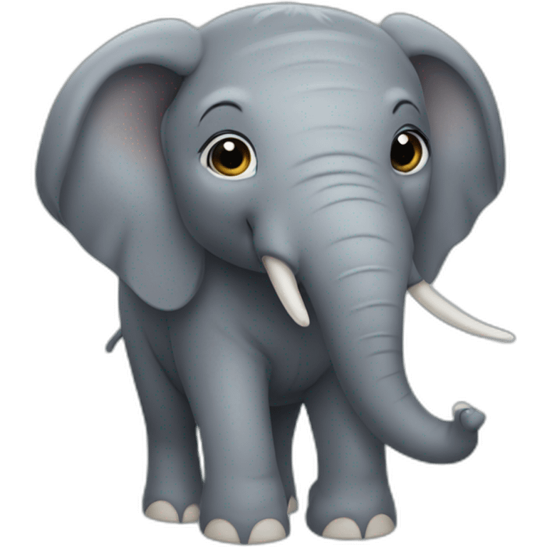 animal elephant with Mullet hairstyle emoji