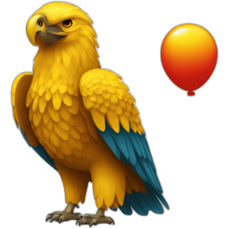 aguila con un balon emoji