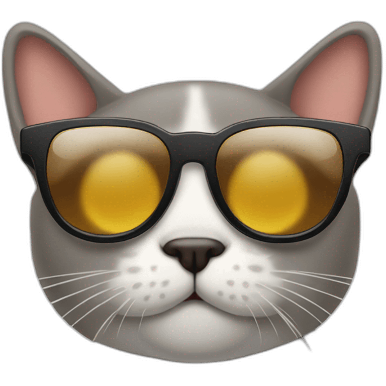 Gato con gafas y zapatos  emoji