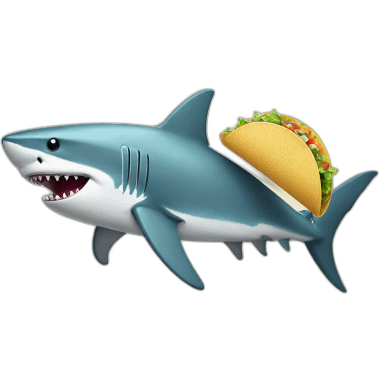 shark with taco emoji