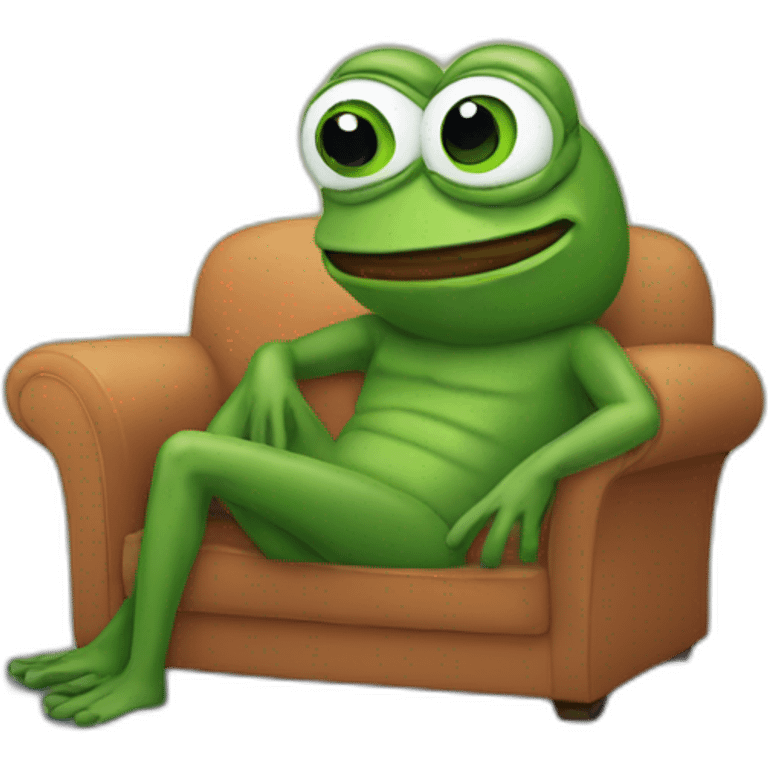 pepe laying in sofa emoji