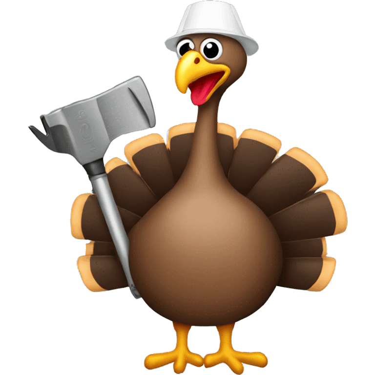 Turkey holding tool emoji