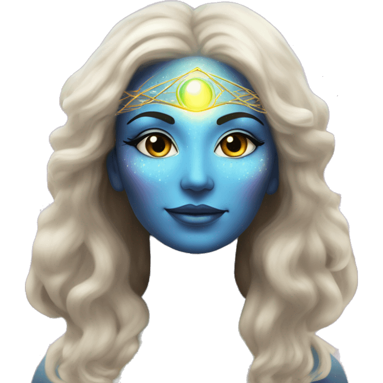 Pleiadian radiant glowing diva woman female third eye emoji