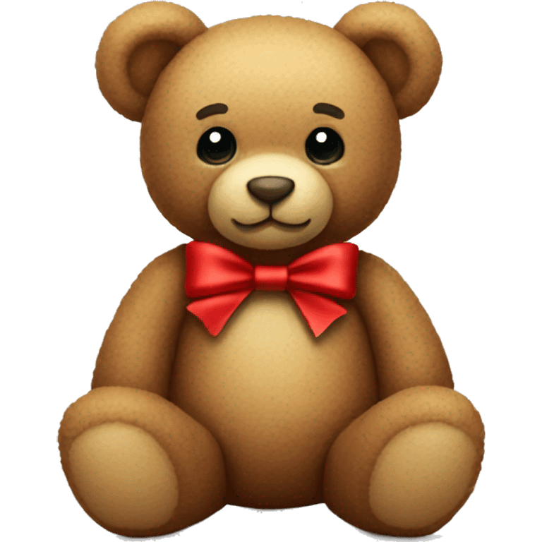 Teddy bear with a red bow emoji