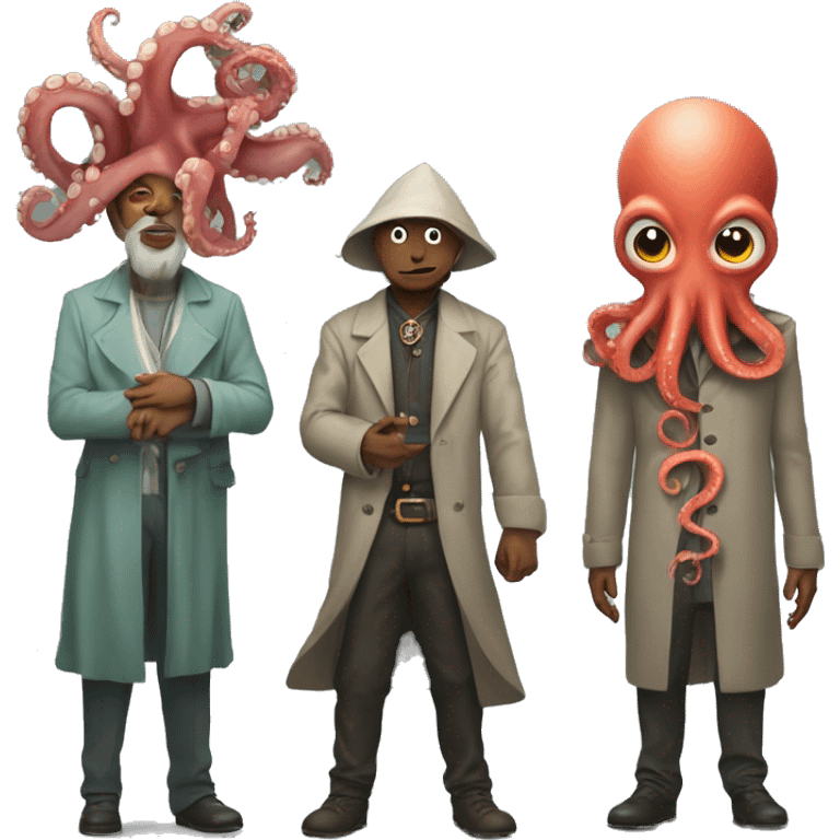 A wizad with an octopus head and a staf emoji