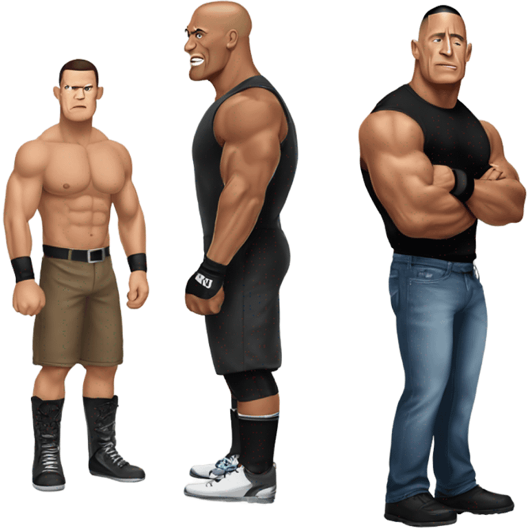 The Rock vs John Cena emoji