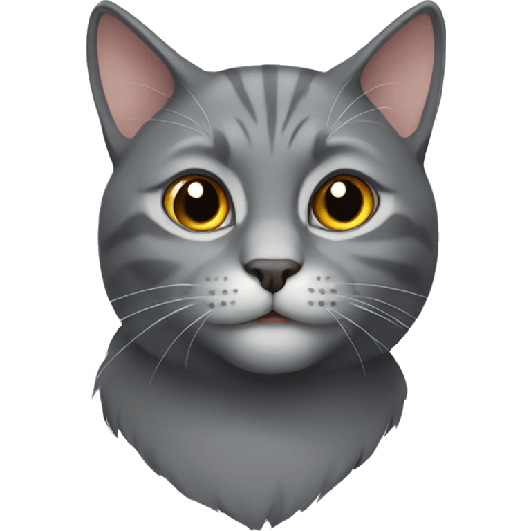 Gray cat emoji